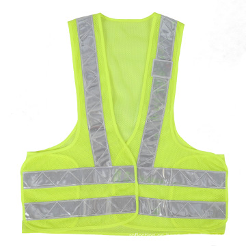 Chaleco de seguridad Cape de PVC amarillo Hi-Vis Mesh Vest